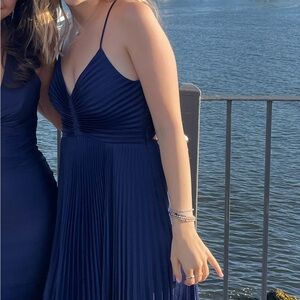 Elegant Navy Blue Evening Dress